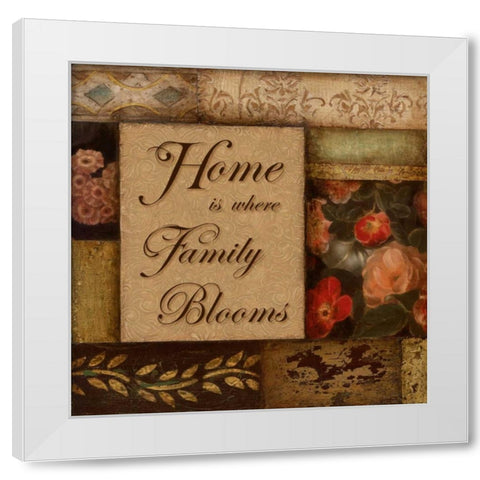 Home White Modern Wood Framed Art Print by Tava Studios