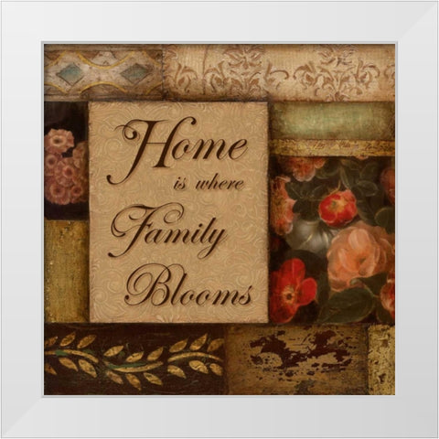 Home White Modern Wood Framed Art Print by Tava Studios