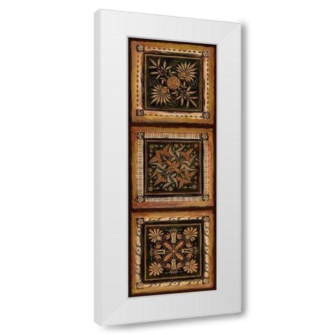 Folk Art Panel I White Modern Wood Framed Art Print by Tava Studios