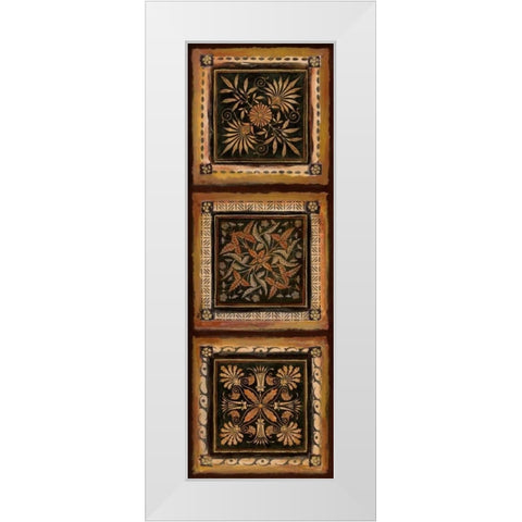 Folk Art Panel I White Modern Wood Framed Art Print by Tava Studios