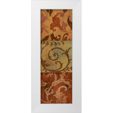 Patina Panel I White Modern Wood Framed Art Print by Tava Studios