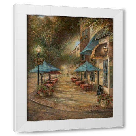 Dappled Sidewalks White Modern Wood Framed Art Print by Manning, Ruane