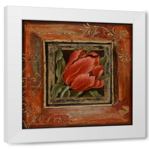 Hollands Gift I White Modern Wood Framed Art Print by Tava Studios