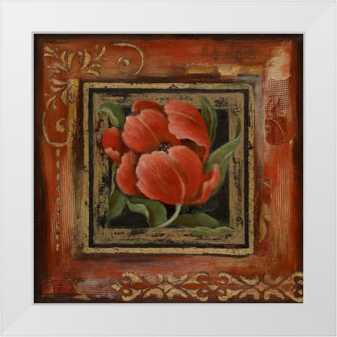 Hollands Gift II White Modern Wood Framed Art Print by Tava Studios