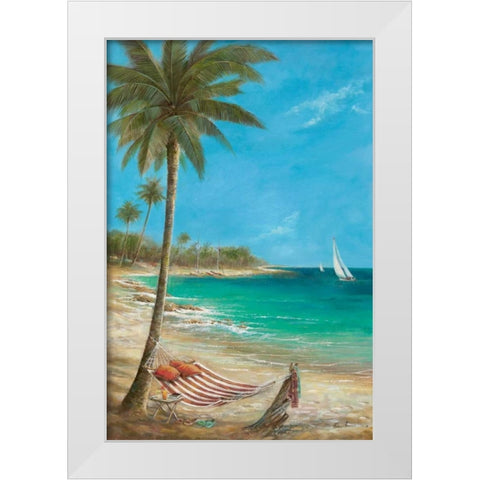 Gentle Breezes White Modern Wood Framed Art Print by Manning, Ruane