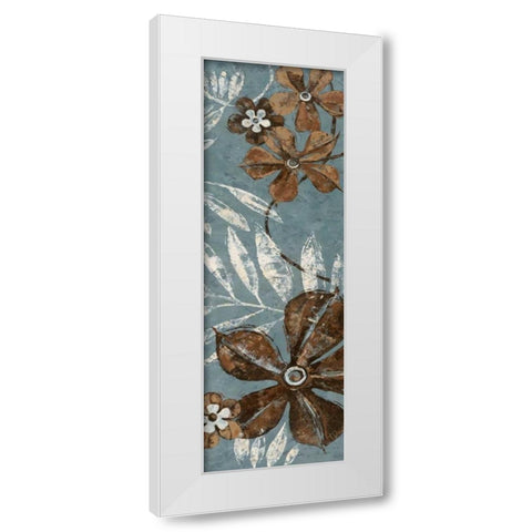 Denim Garden I White Modern Wood Framed Art Print by Donovan, Maria
