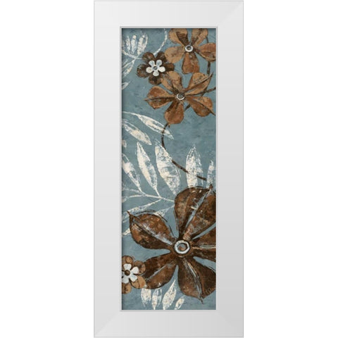 Denim Garden I White Modern Wood Framed Art Print by Donovan, Maria