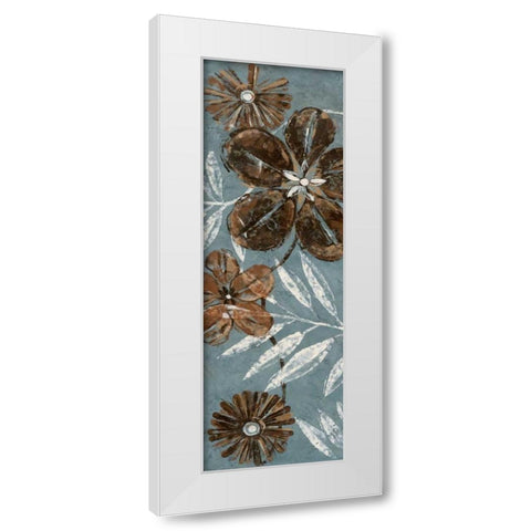 Denim Garden II White Modern Wood Framed Art Print by Donovan, Maria