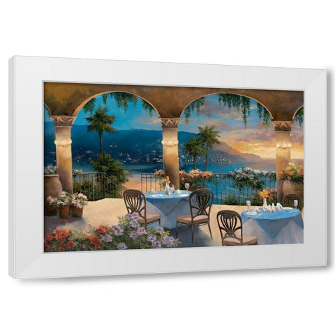 Amalfi Holiday I White Modern Wood Framed Art Print by Chiu, T.C.