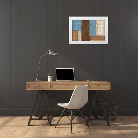 Earth and Sky I White Modern Wood Framed Art Print by Tava Studios