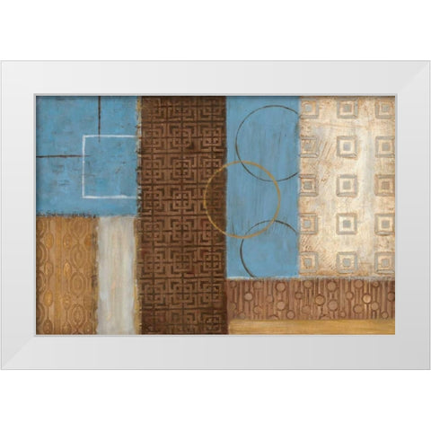 Earth and Sky I White Modern Wood Framed Art Print by Tava Studios