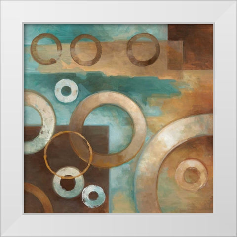 Circular Motion I White Modern Wood Framed Art Print by Vollherbst-Lane, Elaine