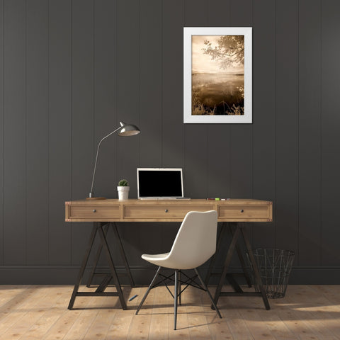 Peaceful Morning II White Modern Wood Framed Art Print by Nagler, Monte