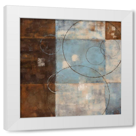 Double Vision I White Modern Wood Framed Art Print by Nan