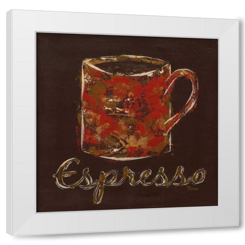 Espresso White Modern Wood Framed Art Print by Craven, Katrina