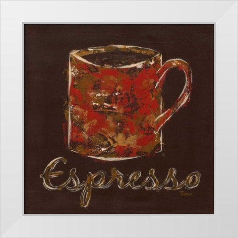Espresso White Modern Wood Framed Art Print by Craven, Katrina
