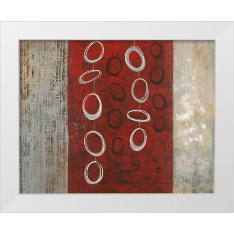 Dangling Geometric I White Modern Wood Framed Art Print by Nan