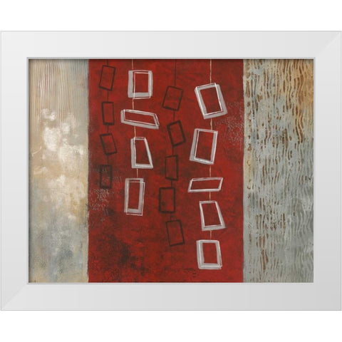 Dangling Geometric II White Modern Wood Framed Art Print by Nan