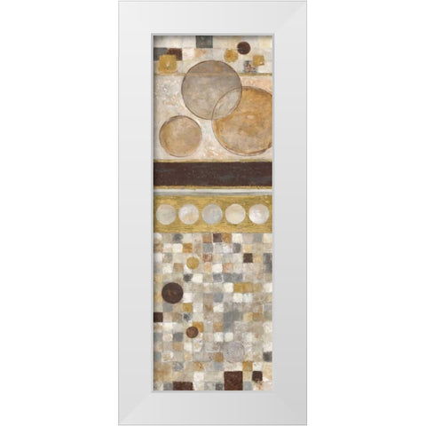 Lucido Mosaico I White Modern Wood Framed Art Print by Tava Studios