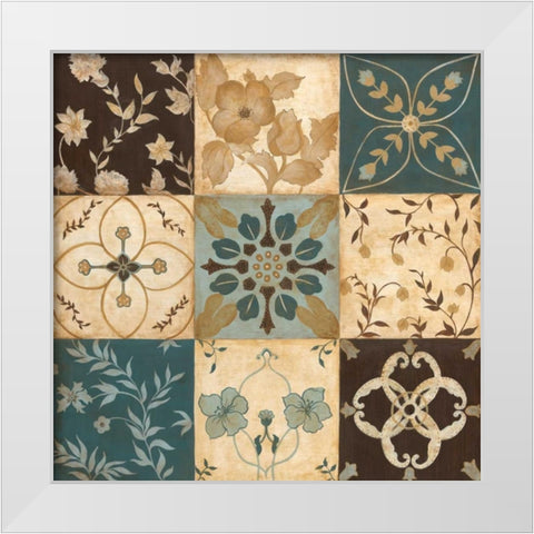 Patterns of Nature II White Modern Wood Framed Art Print by Tava Studios