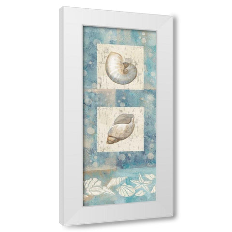 By the Sea I White Modern Wood Framed Art Print by Nan