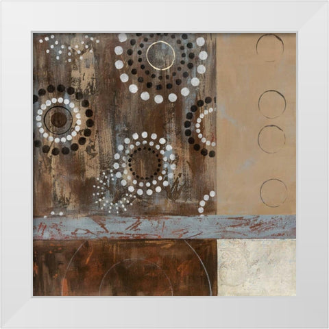 Henna I White Modern Wood Framed Art Print by Robinson, Carol