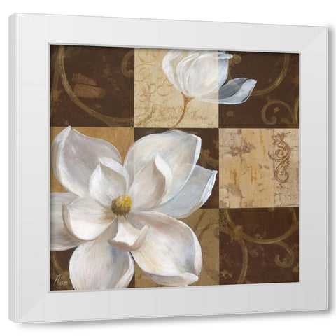 Southern Garden I White Modern Wood Framed Art Print by Nan