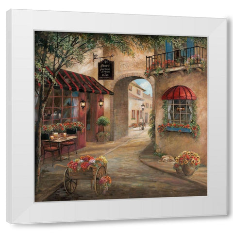 Ginos Pizzeria (Detail) White Modern Wood Framed Art Print by Manning, Ruane