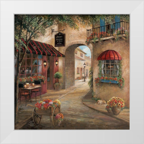 Ginos Pizzeria (Detail) White Modern Wood Framed Art Print by Manning, Ruane