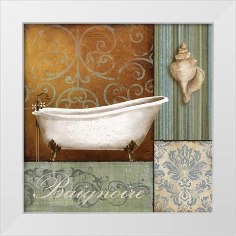 Baignoire White Modern Wood Framed Art Print by Knutsen, Conrad