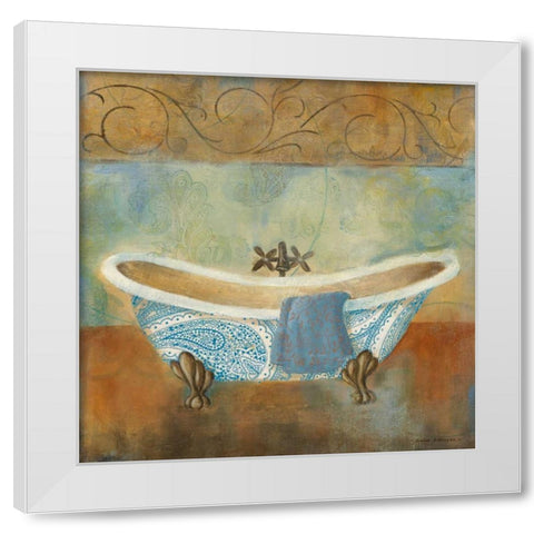 Paisley Bath II White Modern Wood Framed Art Print by Robinson, Carol