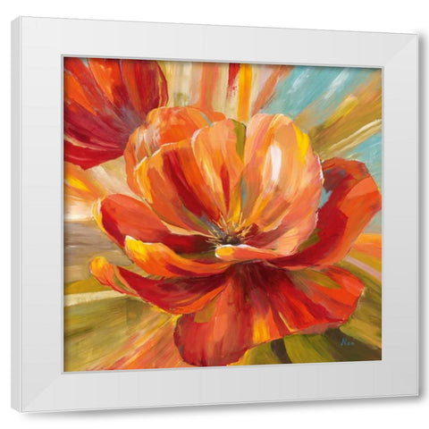 Island Blossom II White Modern Wood Framed Art Print by Nan