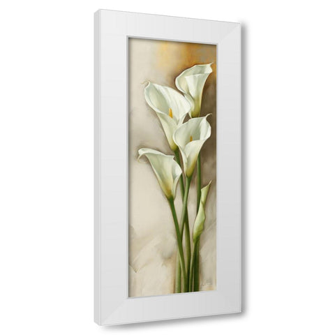 Callas Gracieux II White Modern Wood Framed Art Print by Levashov, Igor