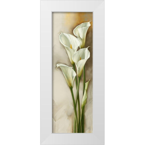 Callas Gracieux II White Modern Wood Framed Art Print by Levashov, Igor