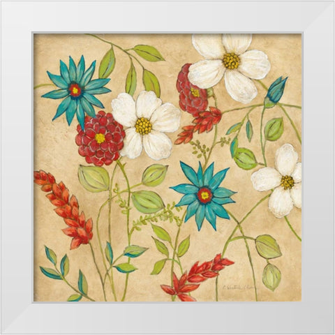 Cottage Garden II White Modern Wood Framed Art Print by Olson, Charlene