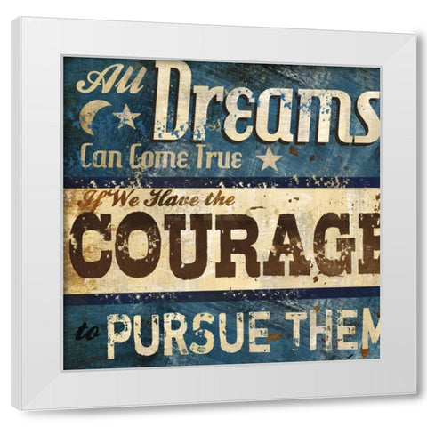 Dreams White Modern Wood Framed Art Print by Knutsen, Conrad