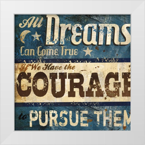 Dreams White Modern Wood Framed Art Print by Knutsen, Conrad