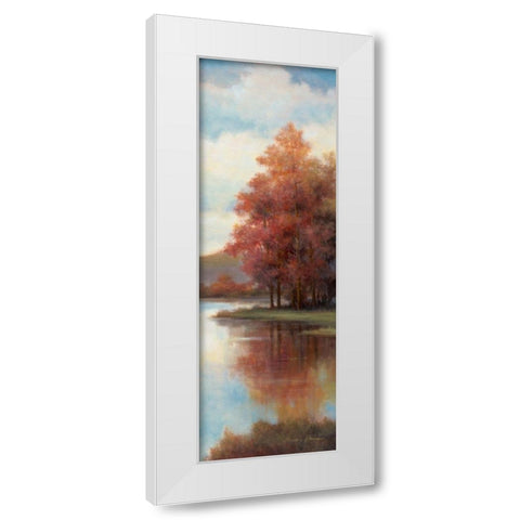 Slow River II White Modern Wood Framed Art Print by Chiu, T.C.