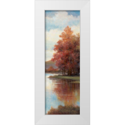 Slow River II White Modern Wood Framed Art Print by Chiu, T.C.