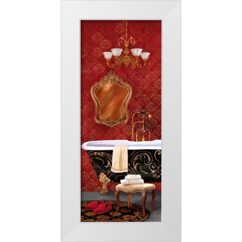 Bain de Luxe I White Modern Wood Framed Art Print by Knutsen, Conrad