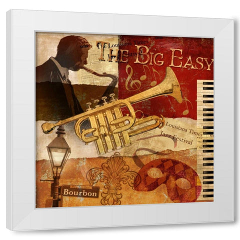 The Big Easy White Modern Wood Framed Art Print by Knutsen, Conrad