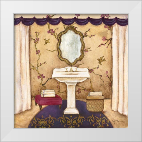 Purple Sink Passion II White Modern Wood Framed Art Print by Tava Studios