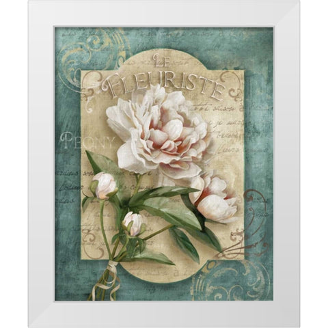 Le Fleuriste White Modern Wood Framed Art Print by Knutsen, Conrad