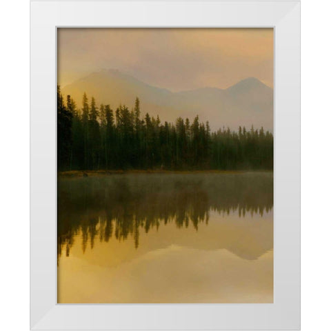 Twilight Reflection I White Modern Wood Framed Art Print by Delimont, Danita