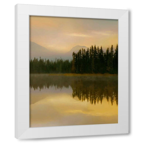 Twilight Reflection II White Modern Wood Framed Art Print by Delimont, Danita