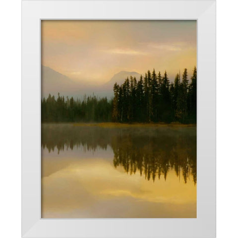 Twilight Reflection II White Modern Wood Framed Art Print by Delimont, Danita