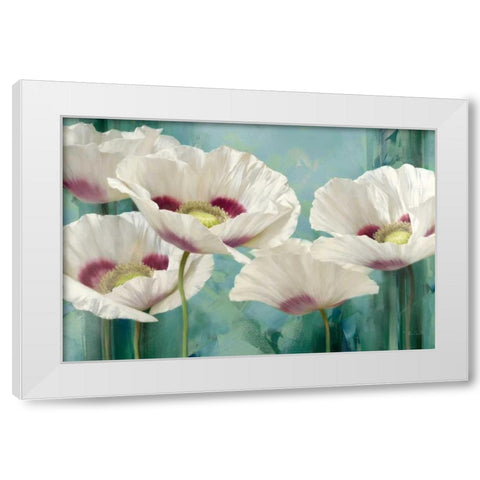 Tasmanian Poppies II White Modern Wood Framed Art Print by Levashov, Igor