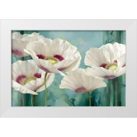 Tasmanian Poppies II White Modern Wood Framed Art Print by Levashov, Igor