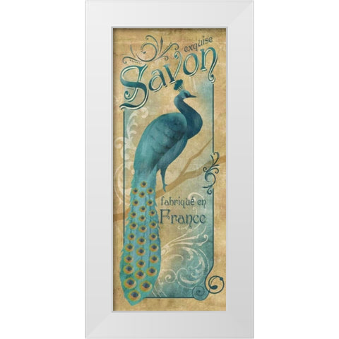 Exquise Savon White Modern Wood Framed Art Print by Knutsen, Conrad