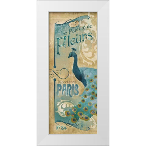 Le Parfum de Fleurs White Modern Wood Framed Art Print by Knutsen, Conrad